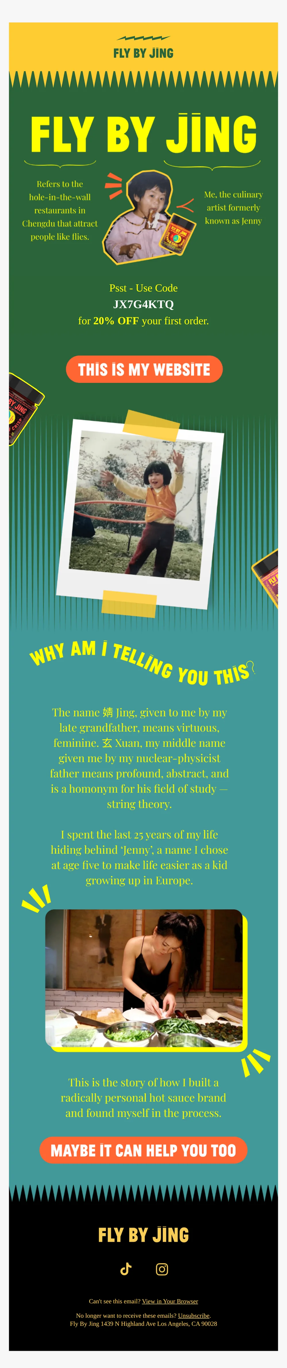 Fly By Jing email with subject line: Why it's Fly By - and who is Jing?