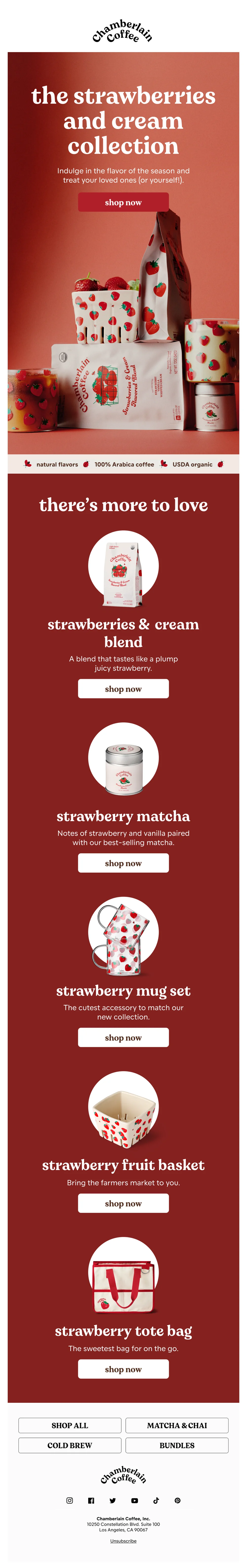 freshly picked: strawberries and cream