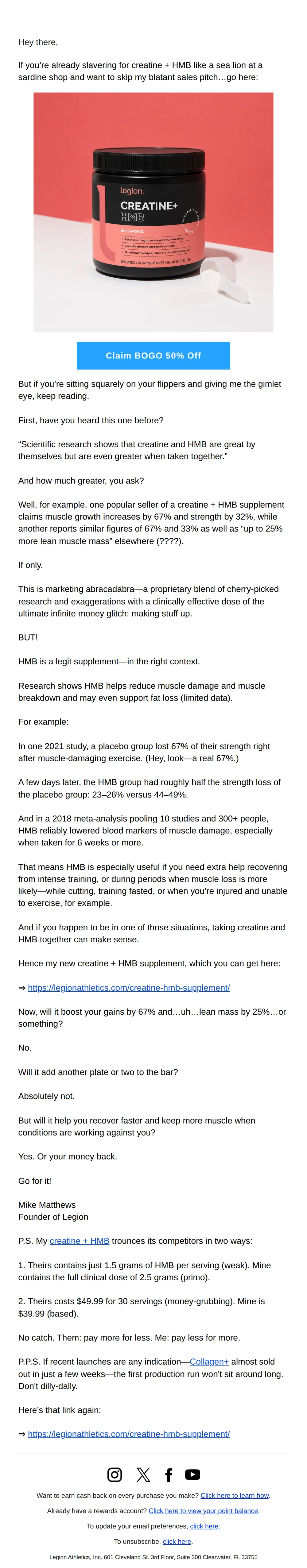 One weird trick for 67% more muscle?