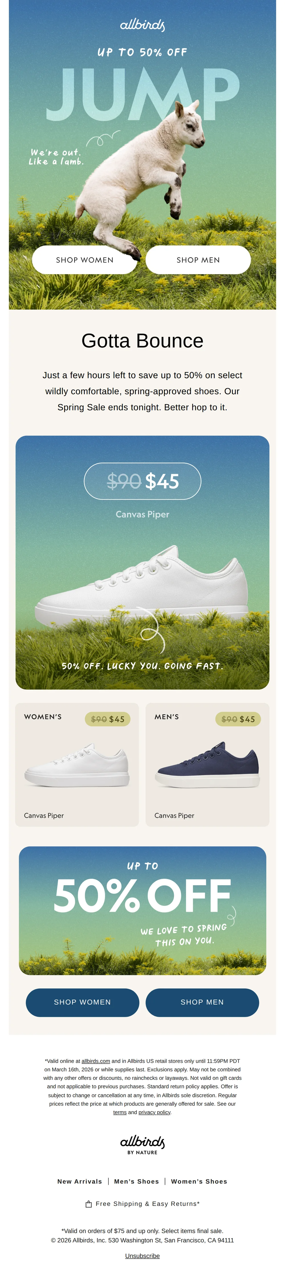 Last Call For Up To 50% Off