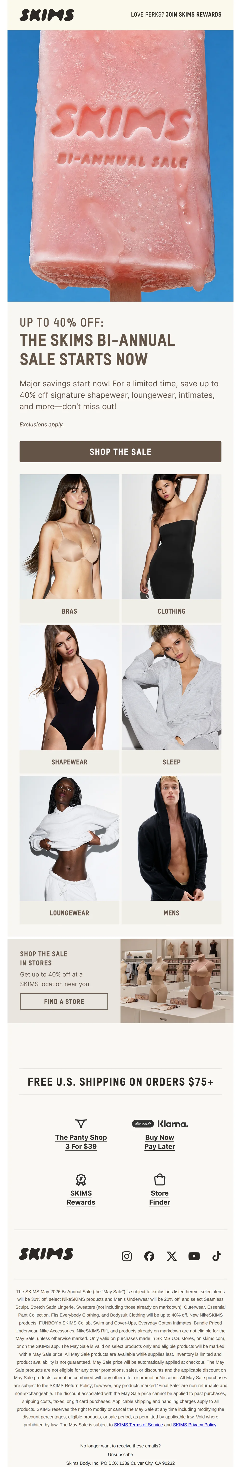 UP TO 40% OFF: THE BI-ANNUAL SALE STARTS NOW!