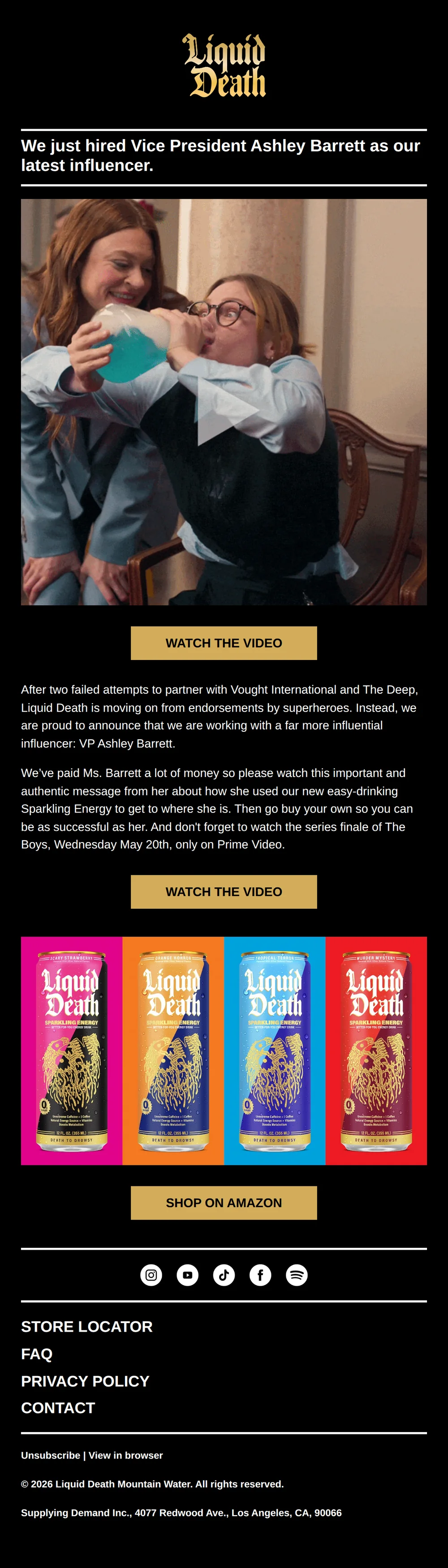 Liquid Death x the Vice President