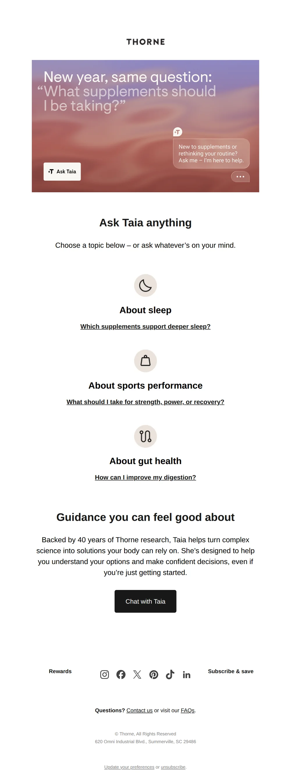 When it comes to your health, stop guessing. Ask Taia.